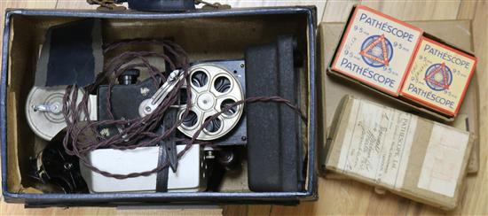 A Pathescope projector and six reels